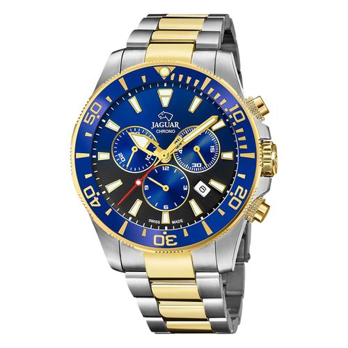 Jaguar Montre Pour Hommes En Acier Inoxydable Argent Or Jaguar Montre-Bracelet De Direction Uj862/4