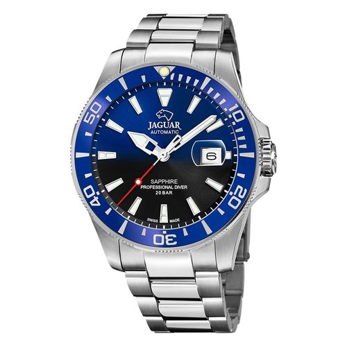 Jaguar Montre Homme Acier Inoxydable Argent Jaguar Pro Diver Montre-Bracelet Uj886/5