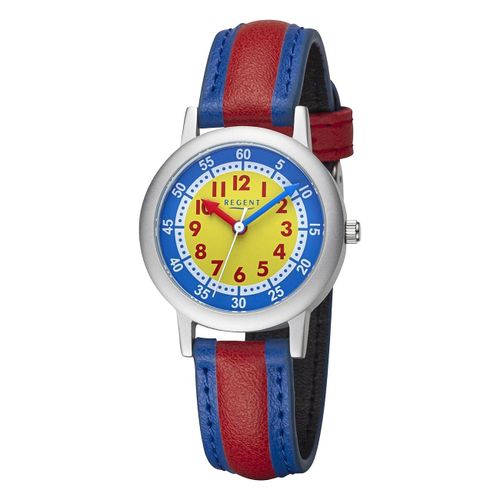 Montre Enfant Regent Analogique Bracelet Pur Bleu Rouge Urf1472