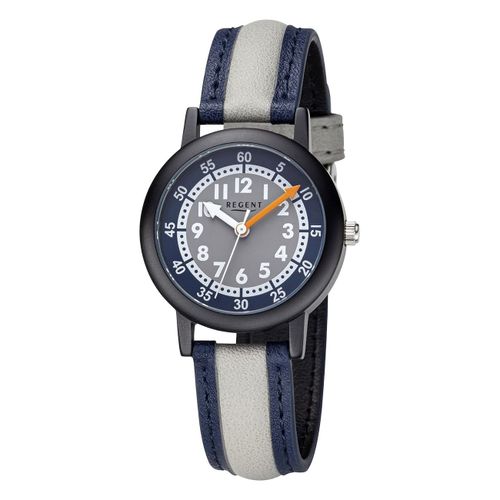 Montre Pour Enfant Regent , Bracelet Analogique Pur Bleu Foncé. Gris Urf1474