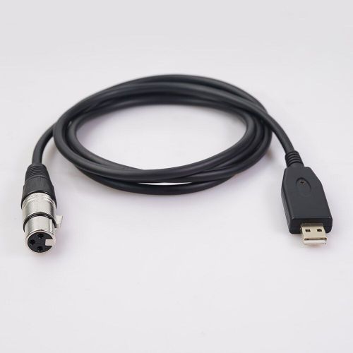 Câble de Microphone pour karaoké, adaptateur USB mâle vers XLR femelle, cordon Audio, pour enregistrement et chant, 2m 3m