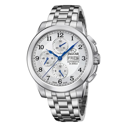 Montre Homme Jaguar Acier Inoxydable Argent Jaguar Montre Bracelet Le Chronographe Uj978/1