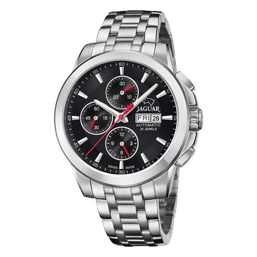 Montre Homme Jaguar Acier Inoxydable Argent Jaguar Montre Bracelet Le Chronographe Uj978/4