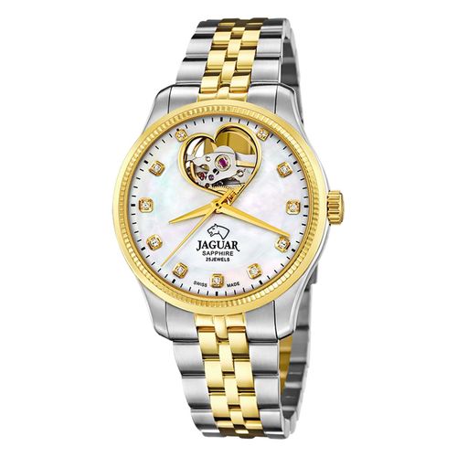 Montre Femme Jaguar Acier Inoxydable Argent Or Jaguar Montre-Bracelet Coeur Uj995/1