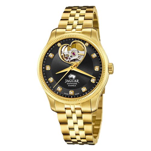 Montre Femme Jaguar Acier Inoxydable Doré Jaguar Montre-Bracelet Coeur Uj996/2