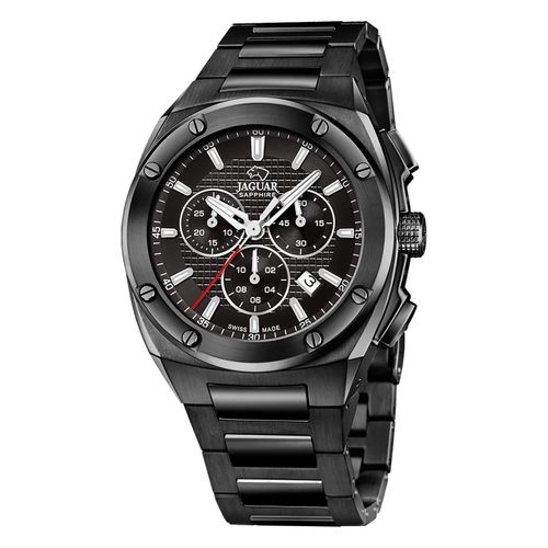 Jaguar Montre Pour Hommes En Acier Inoxydable Noir Jaguar Montre-Bracelet De Direction Uj992/1