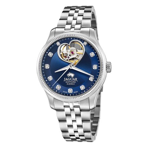 Montre Femme Jaguar Acier Inoxydable Argent Jaguar Montre-Bracelet Coeur Uj994/2