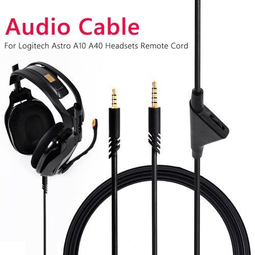 Câble Audio auxiliaire de remplacement de 2m 3.5mm pour Logitech Astro A10 A40 A30, cordon Audio TPE pour casque muet, haute qualité