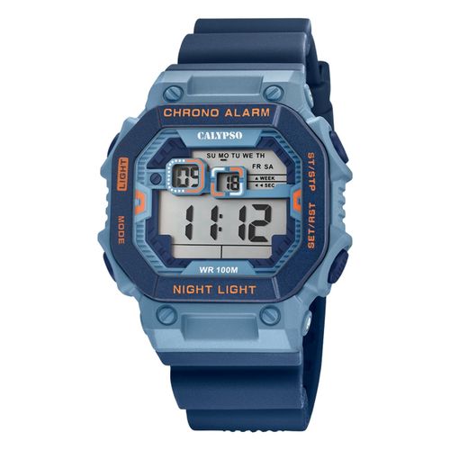 Montre Homme Calypso Caoutchouc Bleu Montre-Bracelet Numérique Calypso Uk5840/1
