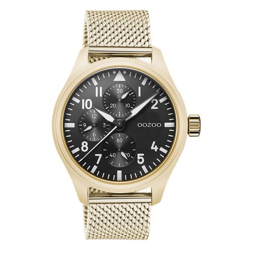 Montre Pour Homme Oozoo Timepieces C10959 Maille Métallique Analogique Or Uoc10959