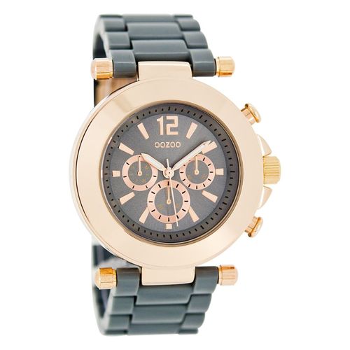 Oozoo Montre Unisexe Série Vintage Analogique Plastique Gris Uoc4883a