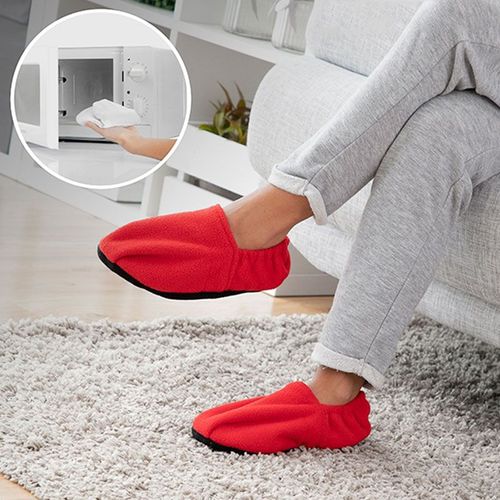 Shop-Story - Hot Sox Red : Chaussons Chauffants Micro-Ondes