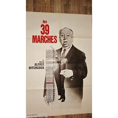 Les 39 Marches. Affiche 80x120 Cm. Film D Alfred Hitchcock.