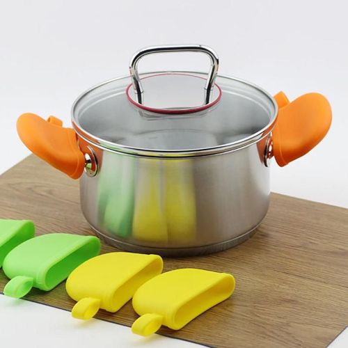 Mini gants de four en Silicone, 1 pièce, Anti brûlure, résistant à la chaleur, pour pince de cuisson, support de casserole, couleur aléatoire