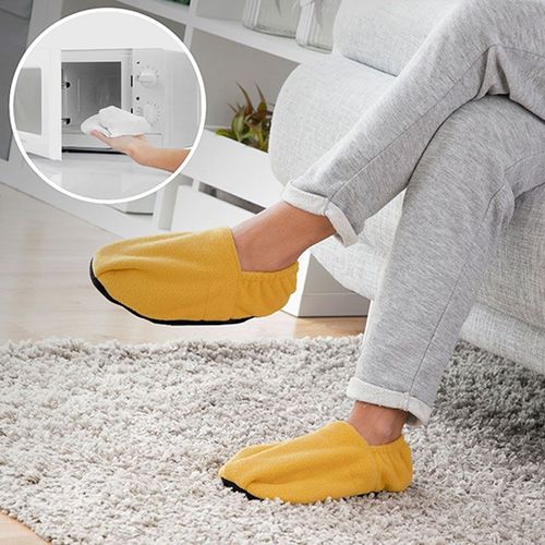 Shop-Story - Hot Sox Yellow : Chaussons Chauffants Micro-Ondes