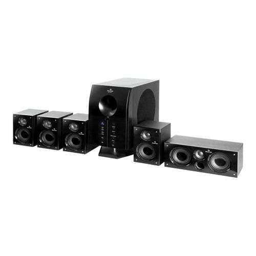 Auna XCess 5.1 Speaker system - Enceintes de PC ou TV, Pack de haut parleurs amplifiés (subwoofer 13,5 cm, entrée AUX, 95 W RMS) - Noir (Import Allemagne)