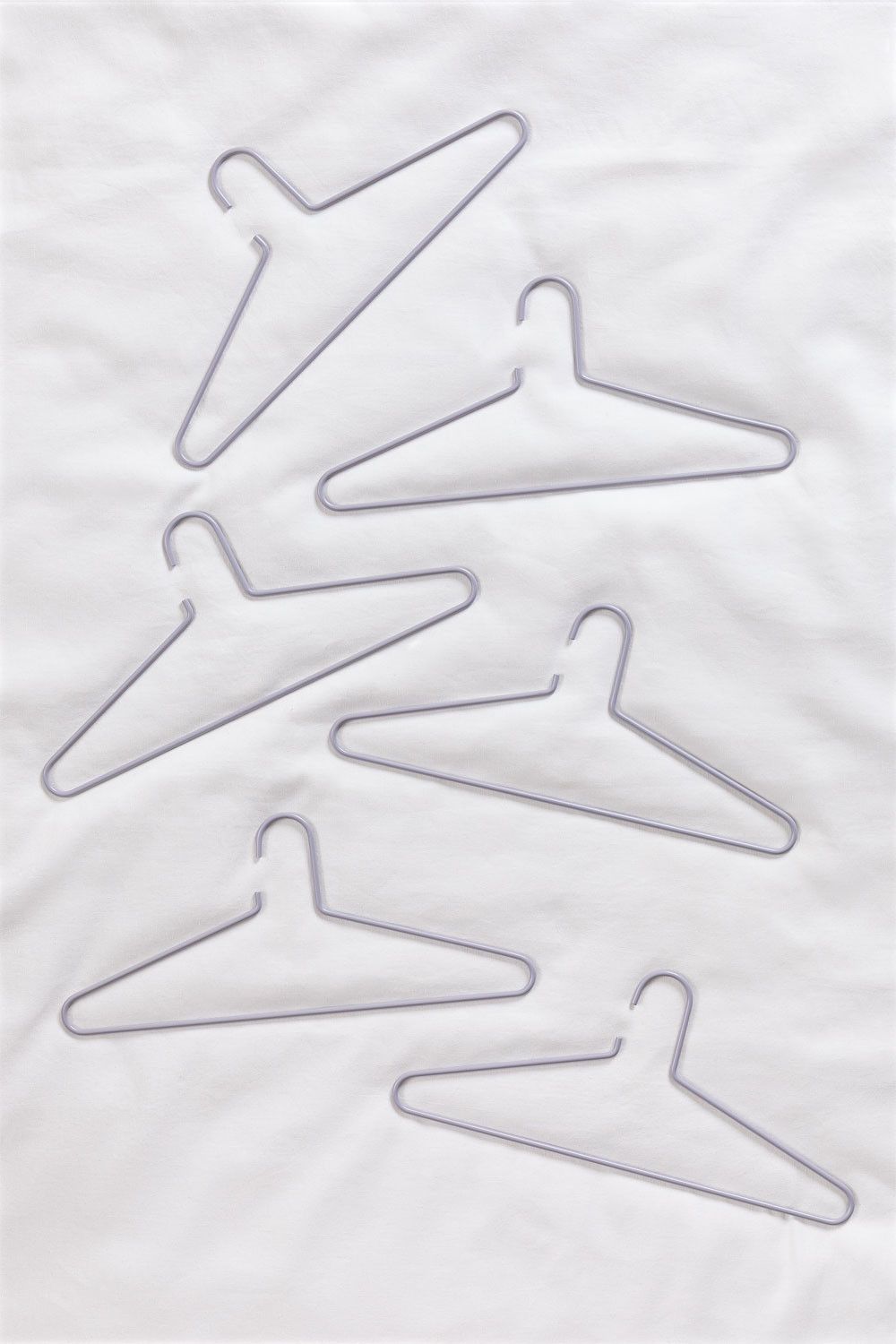 Lot De 6 Cintres Alham Gris Perle - 8