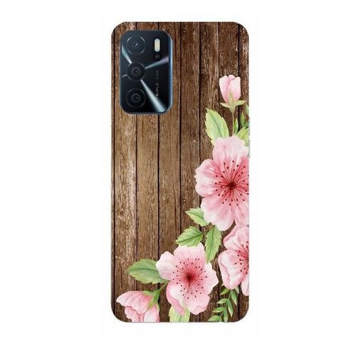 Coque Oppo A16 Et A16s Effet Bois Fleur Rose