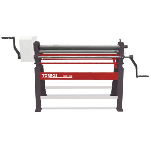 Rouleuse manuelle à 3 rouleaux asymétriques largeur du travail 1050 mm épaisseur jusque 2 mm en acier Torros RMF1000