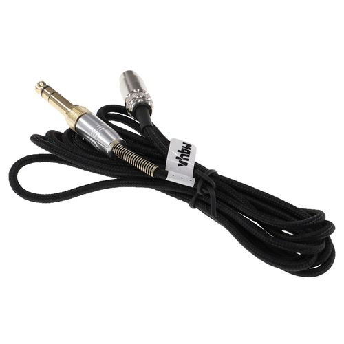 vhbw Câble audio AUX compatible avec AKG K240 MK II, K141 MK II, K171 MK II casque - Avec prise jack 3,5 mm, vers 6,3 mm, noir