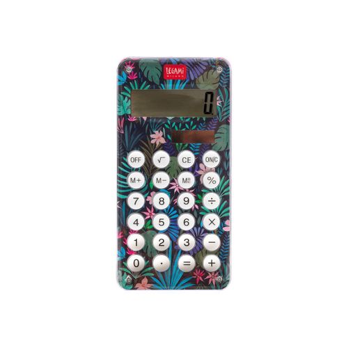 LEGAMI - Calculatrice de poche - panneau solaire, pile - flore