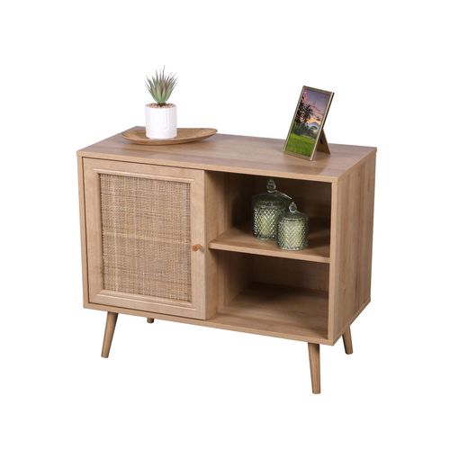 Commode 1 Porte Bali En Cannage Et Panneaux De Particules