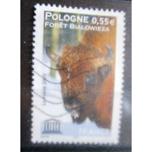 2005. Timbre De Service 132: Unesco. Bison De La Forêt De Bialawicza