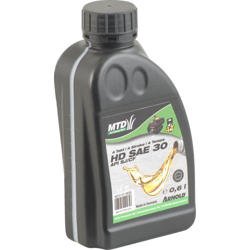 Huile moteur monograde SAE 30 HD pour les moteurs 4 temps des petites machines - 0,6 l