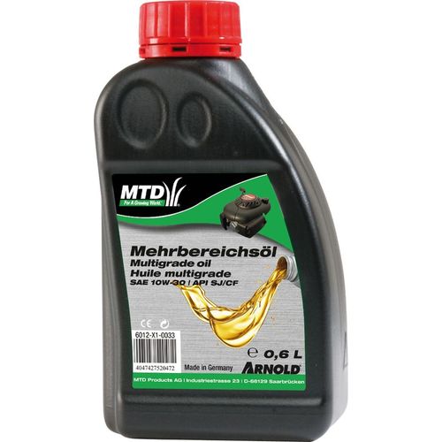Huile moteur multigrade SAE 10W-30 pour les moteurs 4 temps des petites machines - 0,6 l