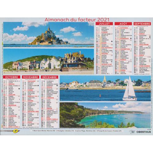 Calendrier Oberthur Almanach Du Facteur Normandie 76 De 2021