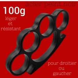 Poing américain avec embout têtes de mort noir 12mm à 12,50 €