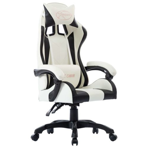 Vidaxl Fauteuil De Jeux Vidéo Blanc Similicuir
