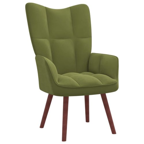 Vidaxl Chaise De Relaxation Vert Clair Velours