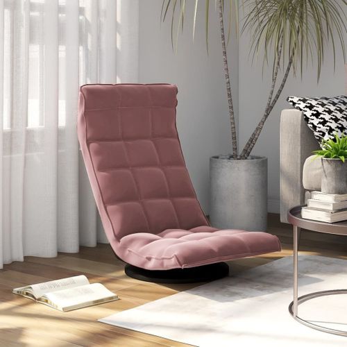 Vidaxl Chaise De Sol Pivotante Rose Velours