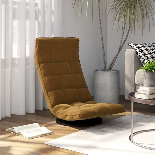 Vidaxl Chaise De Sol Pivotante Marron Velours