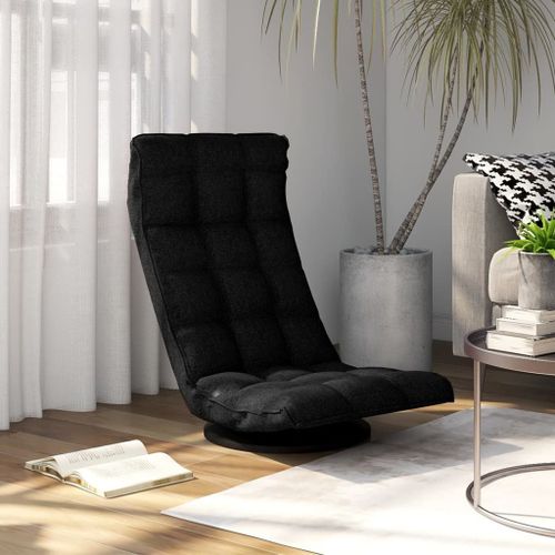 Vidaxl Chaise Pivotante De Sol Noir Tissu
