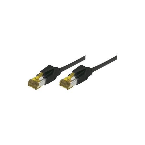 Cordon patch RJ45 S/FTP CAT 6a LSOH Snagless Noir 1,5 mètre
