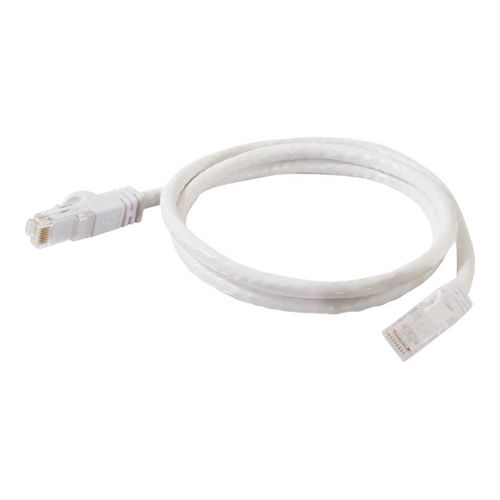 C2G Cat6 Booted Unshielded (UTP) Network Patch Cable - Cordon de raccordement - RJ-45 (M) pour RJ-45 (M) - 5 m - UTP - CAT 6 - moulé, sans crochet, bloqué - blanc