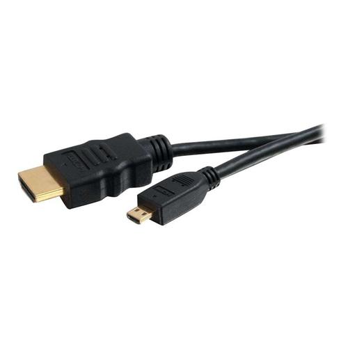 C2G Value Series 3m High Speed HDMI to HDMI Micro Cable with Ethernet - 4K - UltraHD - Câble HDMI avec Ethernet - HDMI mâle pour 19 pin micro HDMI Type D mâle - 3 m - noir