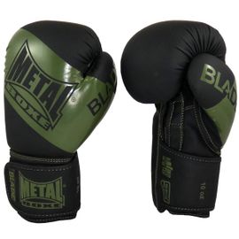Gants Métal Boxe Blade Noir - Vert14 Oz