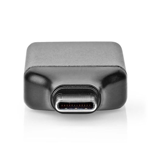 Nedis Adaptateur USB USB 3.2 Gen 1 USB Type-C? Mâle DisplayPort femelle Plaqué nickel Droit Aluminium Gris / Noir Sac en Plastique