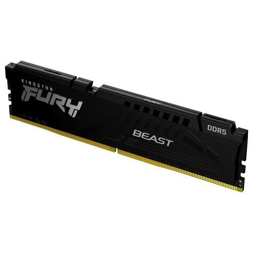 Kingston FURY Beast - DDR5 - module - 16 Go - DIMM 288 broches - 5600 MHz / PC5-44800 - CL40 - 1.25 V - mémoire sans tampon - on-die ECC - noir