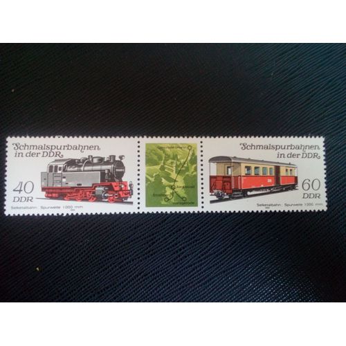 Timbre Allemagne / Rda Yt 2499a Locomotive À Vapeur Selketalbahn Et Transport De Passagers 1984 ( 060106 )