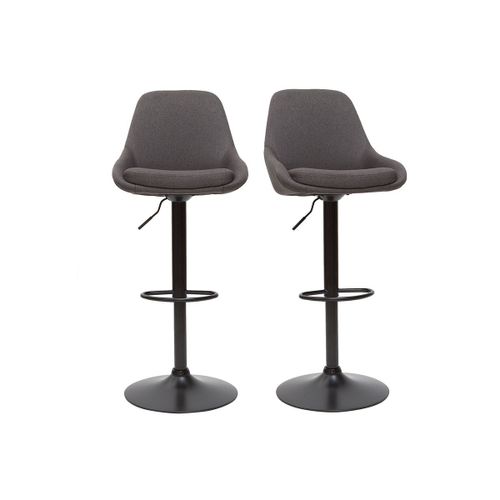 Tabourets De Bar Design Réglables Gris Foncé (Lot De 2) Holo