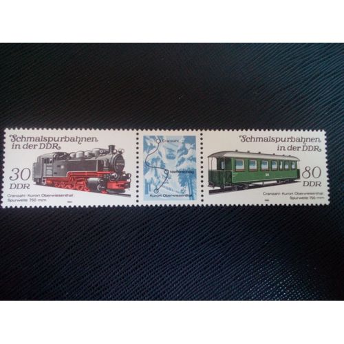 Timbre Allemagne / Rda Yt 2500 A Trains Chemins De Fer À Voie Étroite 1984 ( 060106 )
