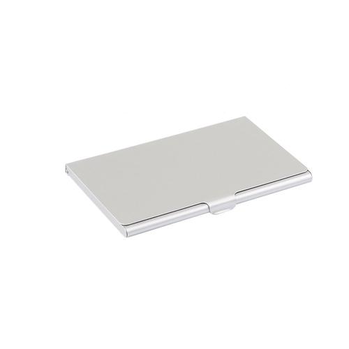 Sdkmah9 Mode Etui à cartes de visite Taille unique Acier inoxydable Aluminium support Boîte en métal Coque Silver