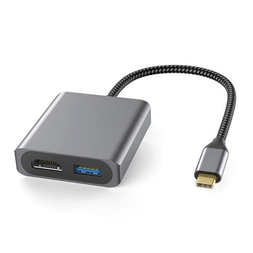 Station D'Accueil Avec Adaptateur Usb Type-C Hub, Compatible Hdmi 4k, Usb 3.0, Pour Macbook Pro, Pc Et Ordinateur Portable