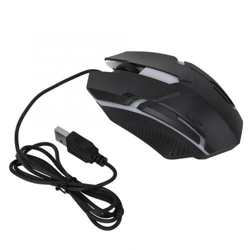 Souris de jeu filaire MS11, 1600DPI, rétro-éclairage, USB, ergonomique, pour ordinateur fixe, Gamer