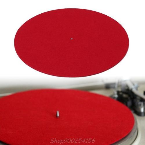 Plateau Tournant Tapis Tapis Audiophile 3mm Feutre Plateau Vinyle Lecteurs De Disques Anti-Vibration Durable Antistatique