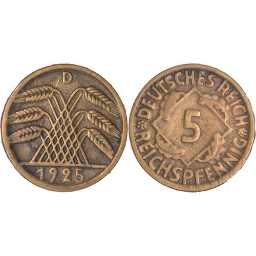 Allemagne - 5 Reichspfennig - 1925 - Munich (D) - B247